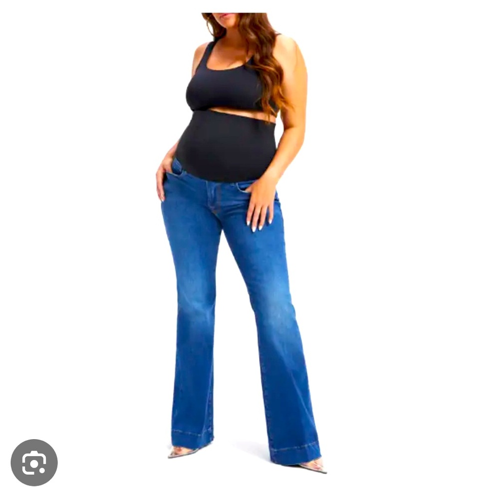 Good American Trouser Hem Maternity jeans